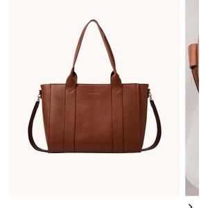 Elegant Brown Multitasker Leather Tote Bag